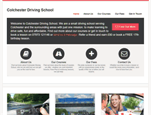 Tablet Screenshot of colchesterdrivingschool.com